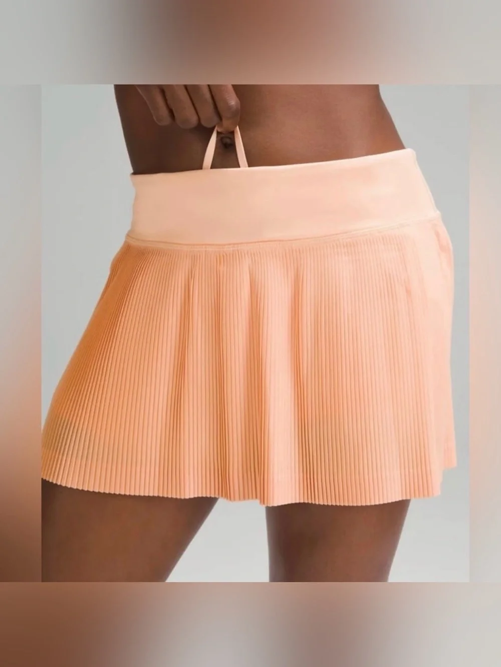 Lululemon Pleat To Street Skort Peach Orange Tennis Preppy Skirt Pickleball 12